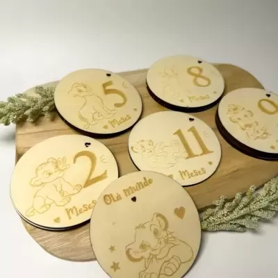 Placas Milestones - Rei Leão