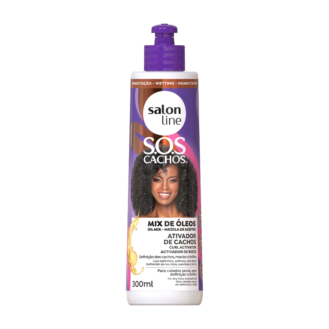 SOS Salon Line  Ativador Cachos Mix Oleos Nutritivo 300Ml