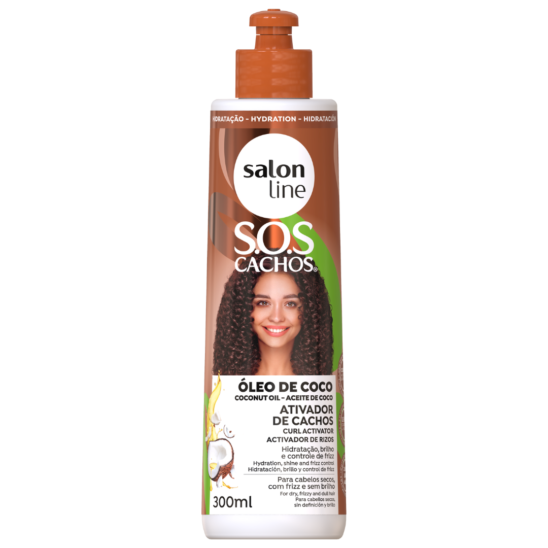SOS Salon Line Ativador Cachos Coco Trat Profundo 300Ml