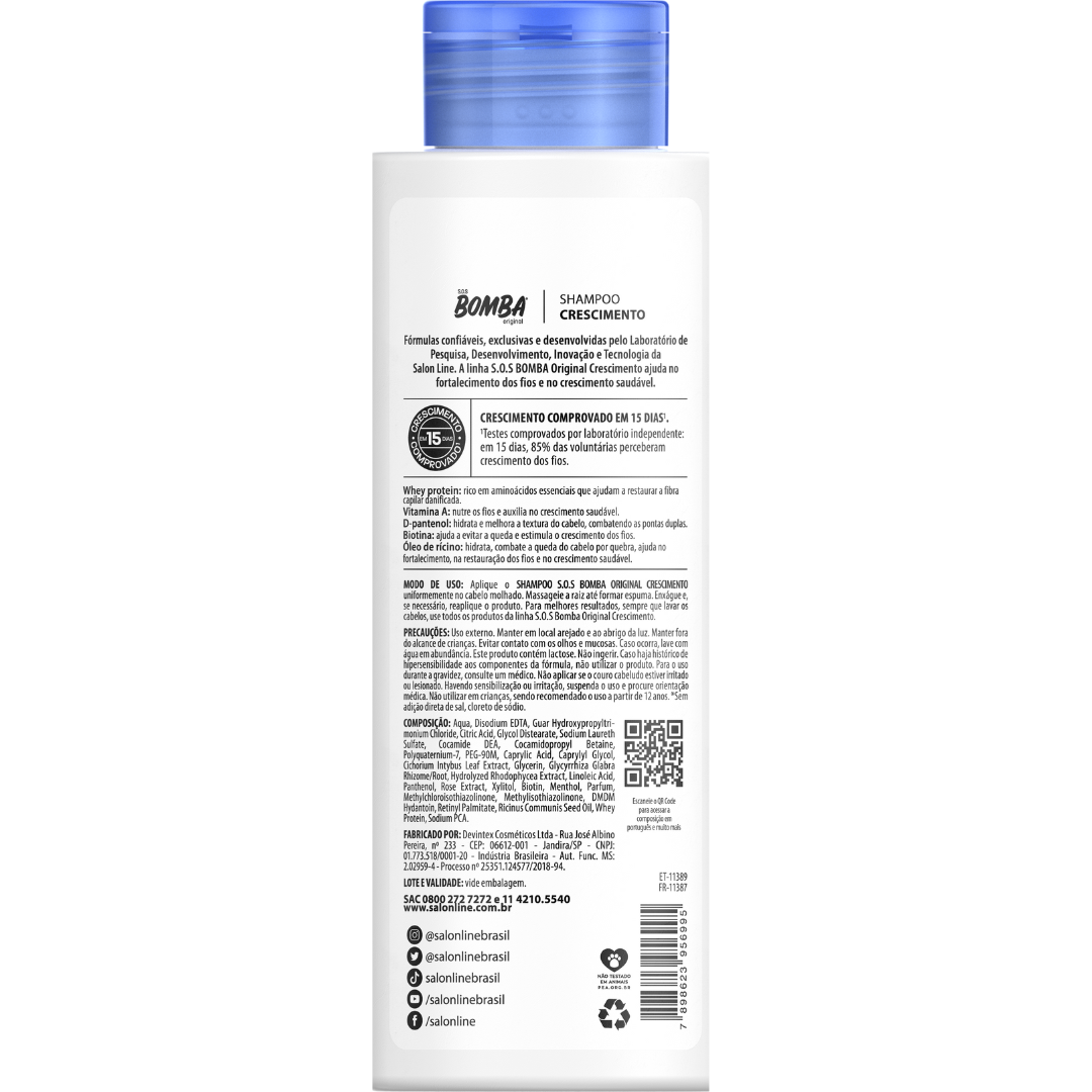 Shampoo SOS Bomba Antiqueda Salon Line