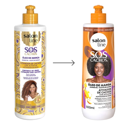 Salon Line SOS Ativador Cachos Óleo Manga Tradicional  500ML