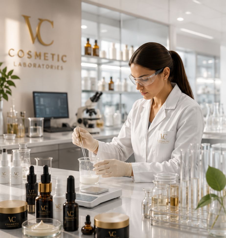 Desenvolvimento cosm&eacute;tico em laborat&oacute;rio