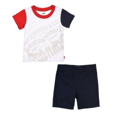 COLOR BLOCK TEE W/ SHORT SET LEVI'S