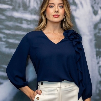 TUNICA SILVINA CAMPOS V25TUN77FLO01