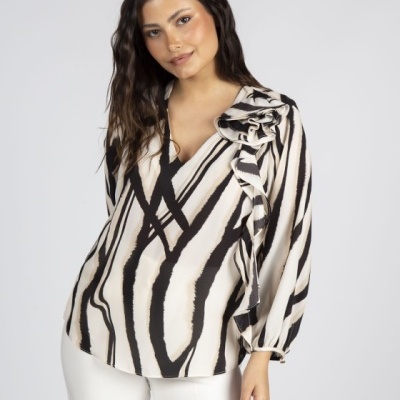 TUNICA SILVINA CAMPOS V25TUN77FLO02