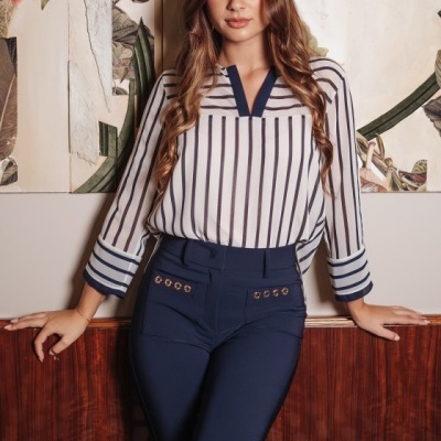 TUNICA SILVINA CAMPOS V26TUN87RIS40