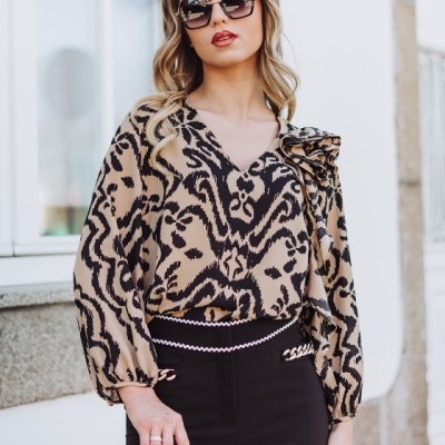 TUNICA SILVINA CAMPOS V25TUN77FLO02