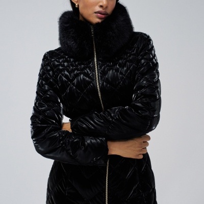 CASACO SALSA  ACOLCHOADO COM EFEITO VELUDO 21008885