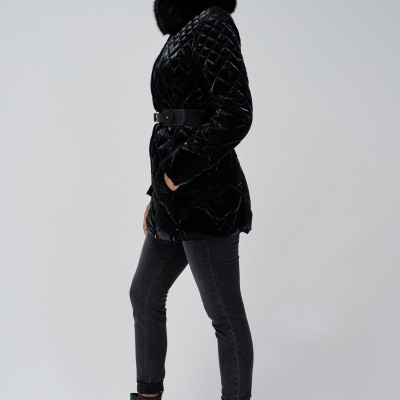 CASACO SALSA  ACOLCHOADO COM EFEITO VELUDO 21008885