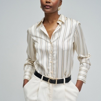 CAMISA SALSA  ACETINADA COM RISCAS 2101106