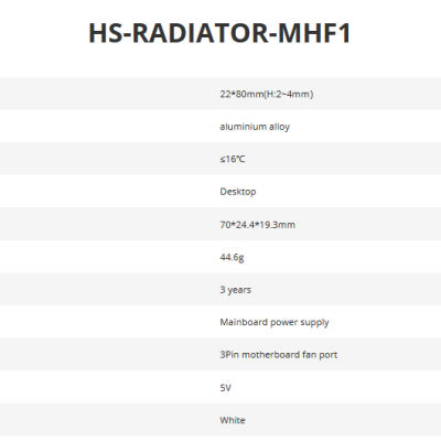 Dissipador M.2 SSD Hiksemi MHR1