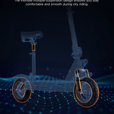 ENGWE S6. Potência  500W,  Autonomia 35 km. Velocidade máxima 25 km/h E-Scooter