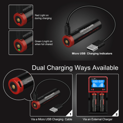 Bateria UltraFire 18650  3400mAh com porta micro USB 100% Original Bateria UltraFire 18650  3400mAh com porta micro USB 100% Original