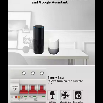 Disjuntor 3P  SCB03  Smart Tuya Wifi  1-63 amperes ajustável por télemovel com duas antenas.