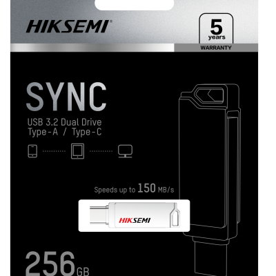 Pen USB HIKSEMI SYNC 256GB 150MB´s HS-USB-E327C-SILVER