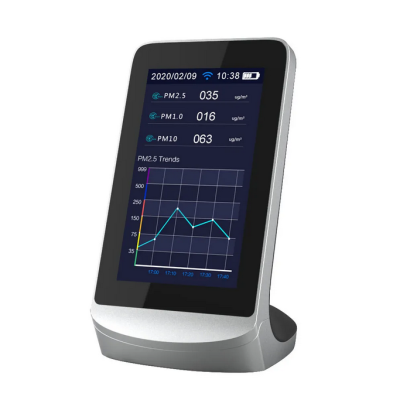 Analisador da qualidade do ar, portátil, Wifi, Tuya App, ecrã a cores táctil.