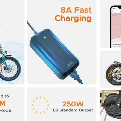 Engwe L20 3.0 Pro Motor central de 250 W e 100 Nm, suspensão total, bicicleta elétrica compacta.