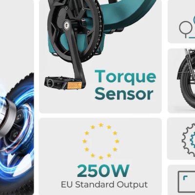 Bicicleta elétrica ENGWE L20 Boost 250W, Sensor de torque,  126 km autonomia. Velocidade máxima 25 km/h.  Suspensão dianteira.  Step-Thru E-bike.