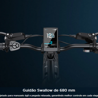 Engwe L20 3.0 Pro Motor central de 250 W e 100 Nm, suspensão total, bicicleta elétrica compacta.