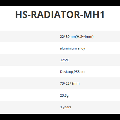 Dissipador NVMe Hiksemi MH1