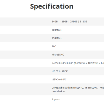 Cartão de memória HIKSEMI micro SD V30 XC I HS-TF-E3 256Gb