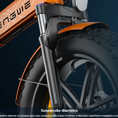 Bicicleta elétrica ENGWE EP-2 Boost, Sensor de torque, Alcance 120 km. Velocidade Máxima 25 km/h. Suspensão Frontal.