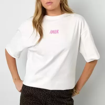 T-shirt  branca com estrela do mar nas costas