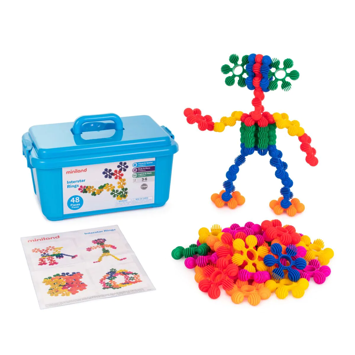 MINILAND Jogo Construção Anéis Interstar 48 PÇS