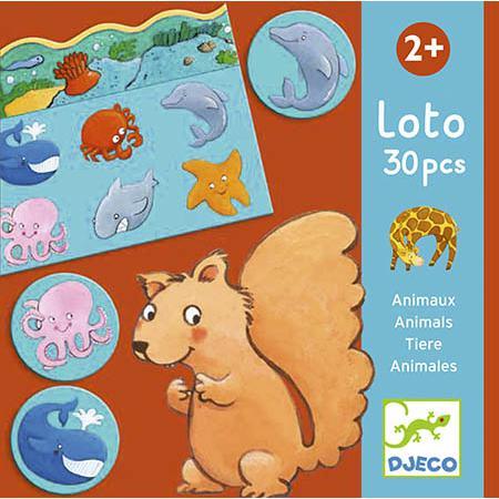 DJECO Animais Loto: Jogo de Loto e Memorização 30 Pçs