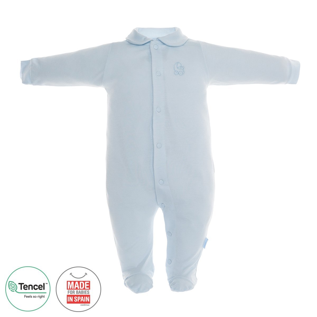 Pijama Tencel Babygrow  azul celeste Cambrass