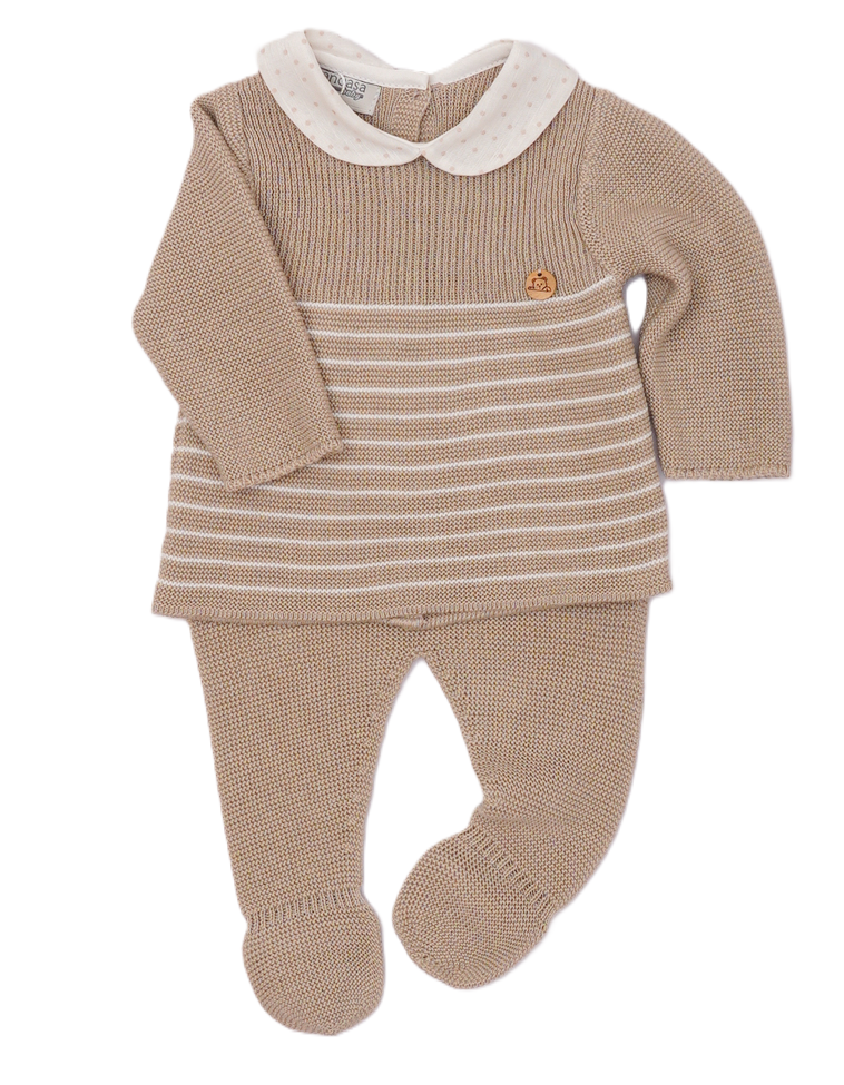 Conjunto 1a roupa bebé  camel  Pangasa Baby