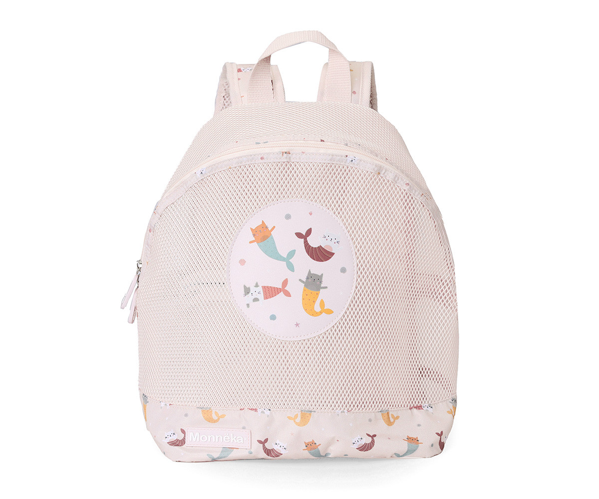 Monnëka Mochila Infantil Anti-areia Mermaid Cats