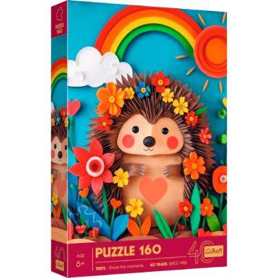 TREFL Puzzle 160 pçs Paper Art: Little Hedgehog