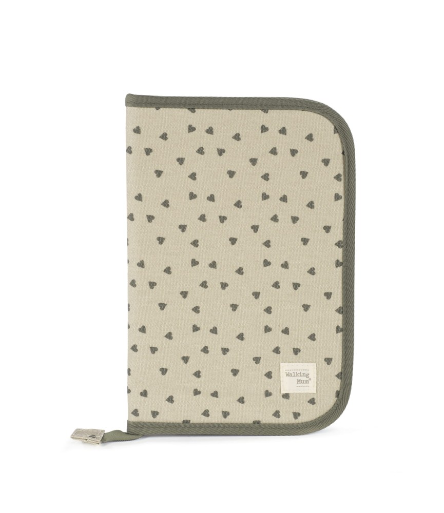 WALKING MUM Porta Documentos Hearts Poppy Moss