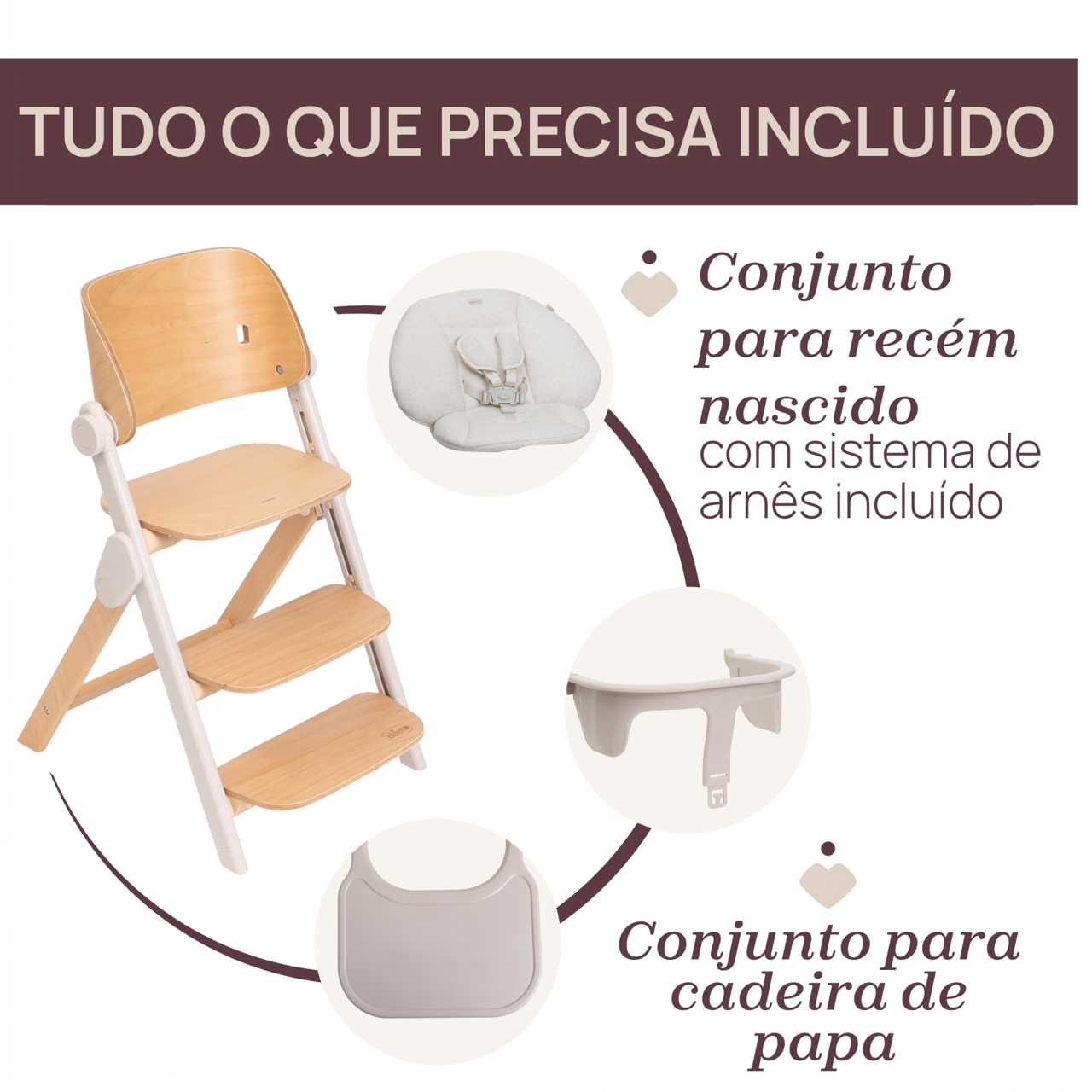 CHICCO Cadeira Refeição Meraviglia Fossil 0m+