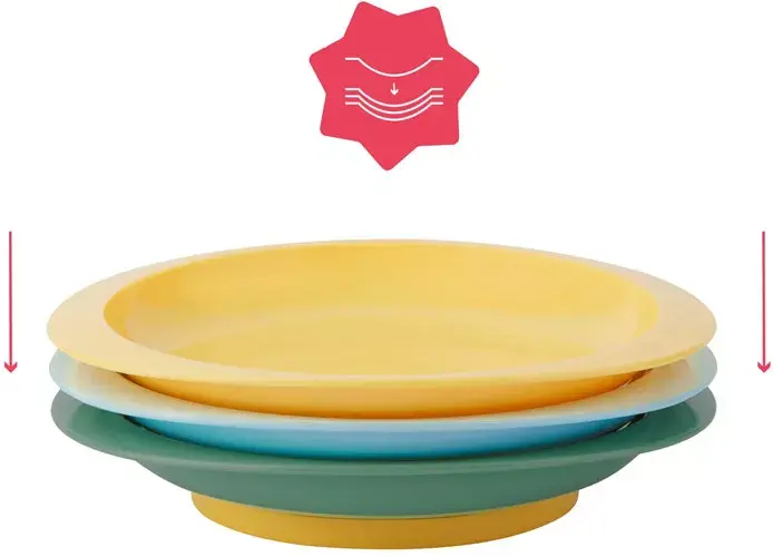 Badabulle 3 Pratos Antiderrapantes