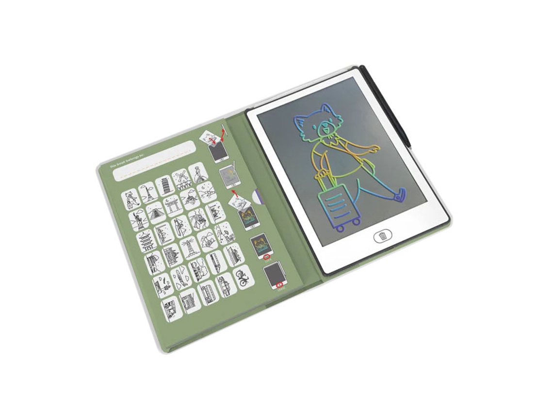 KIDYWOLF Bloco de Desenho c/ Ilustrações Viagens