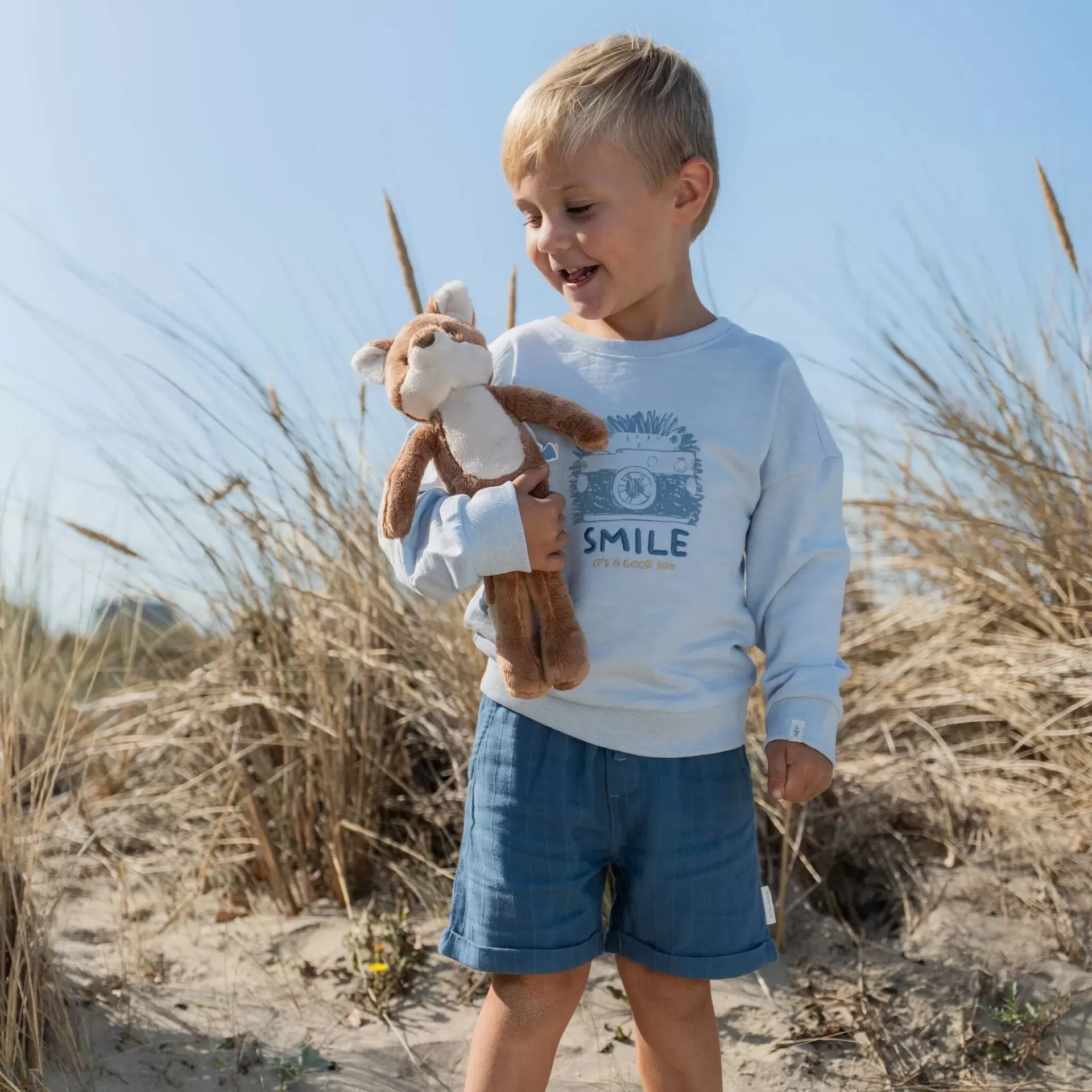 LITTLE DUTCH Sweat Azul Smile