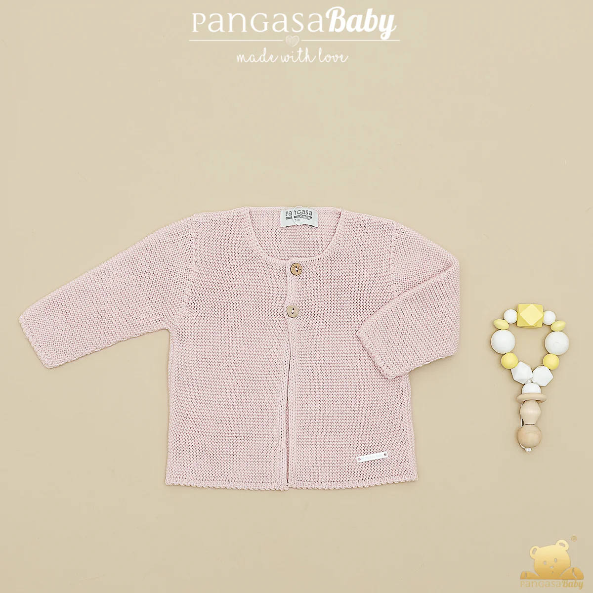 PANGASA Casaco Malha Rosa Empolvado