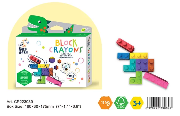 Block Crayons T-Rex Haku Yoka