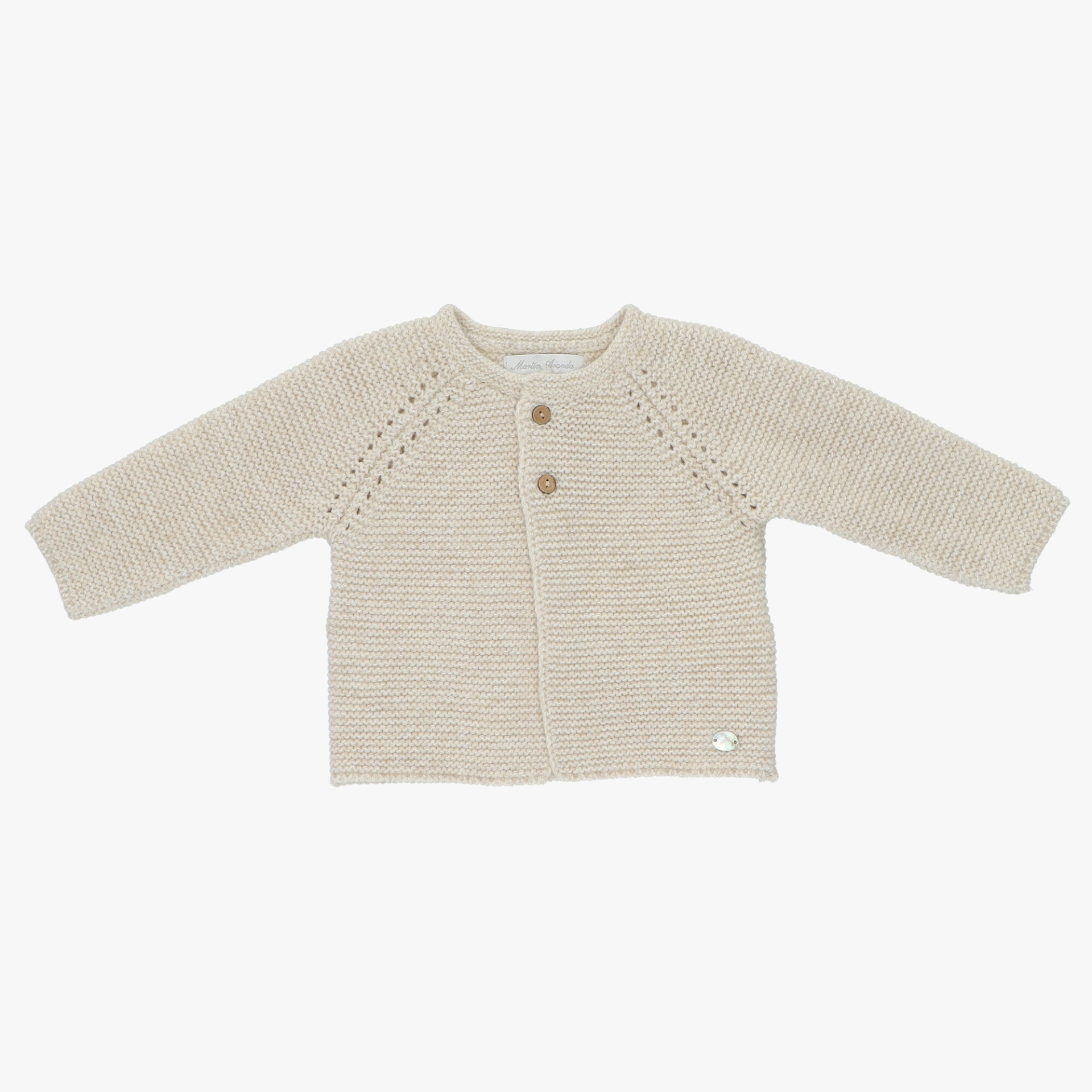 Casaco malha bege Martín Aranda