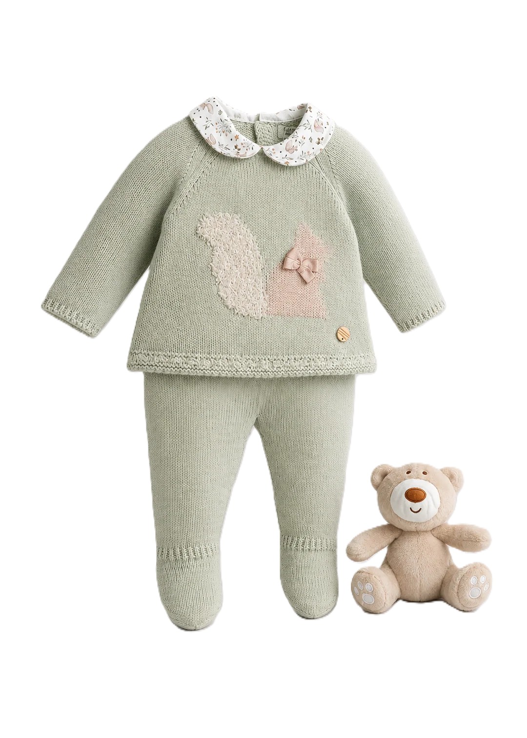 PANGASA Conjunto 1ª Roupa  Esquilo c/ Gorro Menino