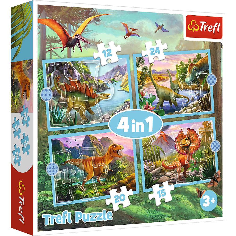 Puzzles 4 em 1 - Dinossauros
