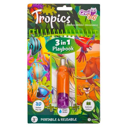 Livro 3 em 1  Playbook Tropics Qwi Toy