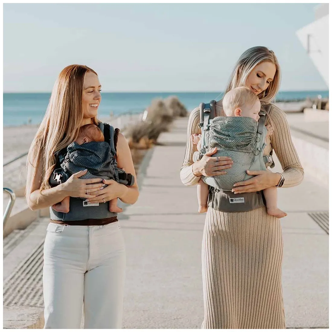 Quokkababy Mochila Porta Bebés E-Carrier Denim Blue