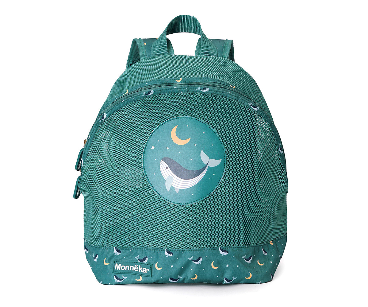 Monnëka Mochila Infantil Anti-Areia Whale Teal