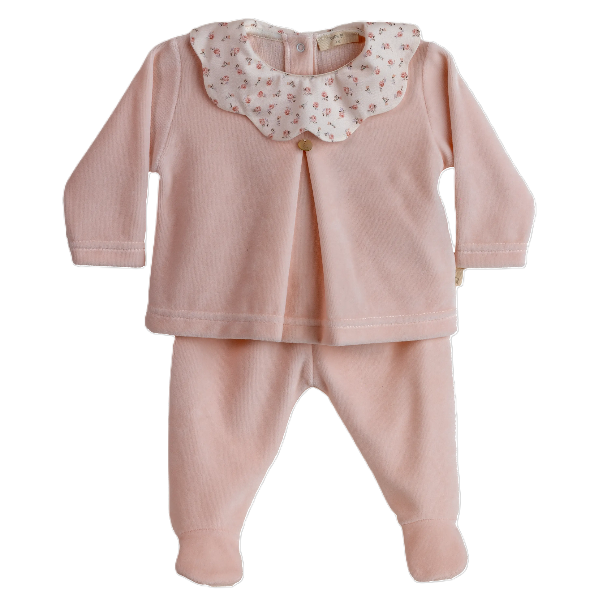 Conjunto 2 pçs veludo Floral Baby Gi