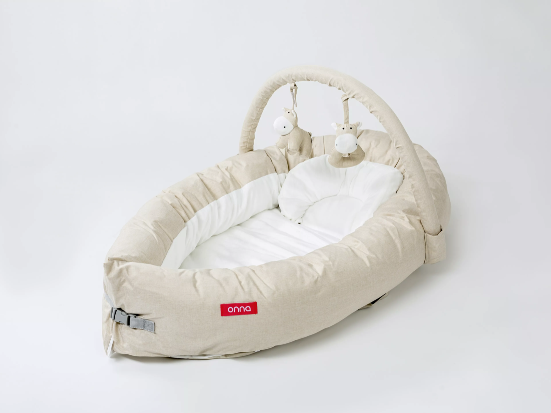 Ninho com Arco de Brinquedos Beje Onna