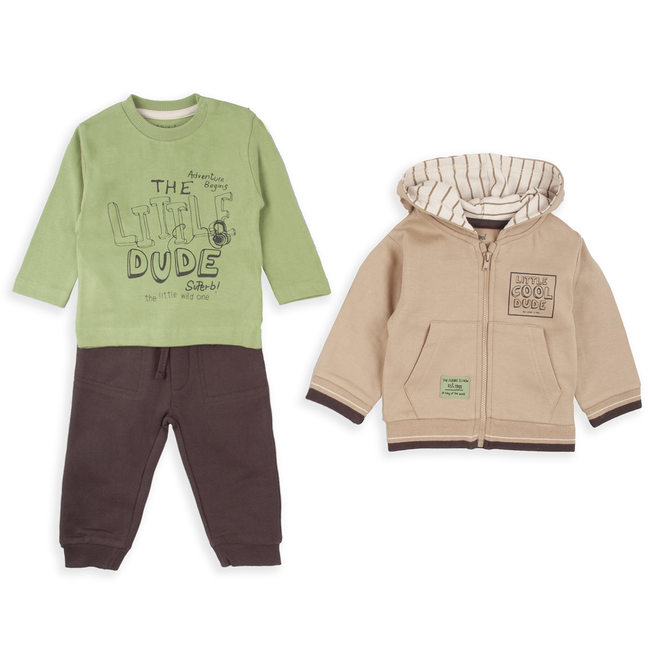 BABYBOL Conj. 3 Pçs Menino Little Cool Dude