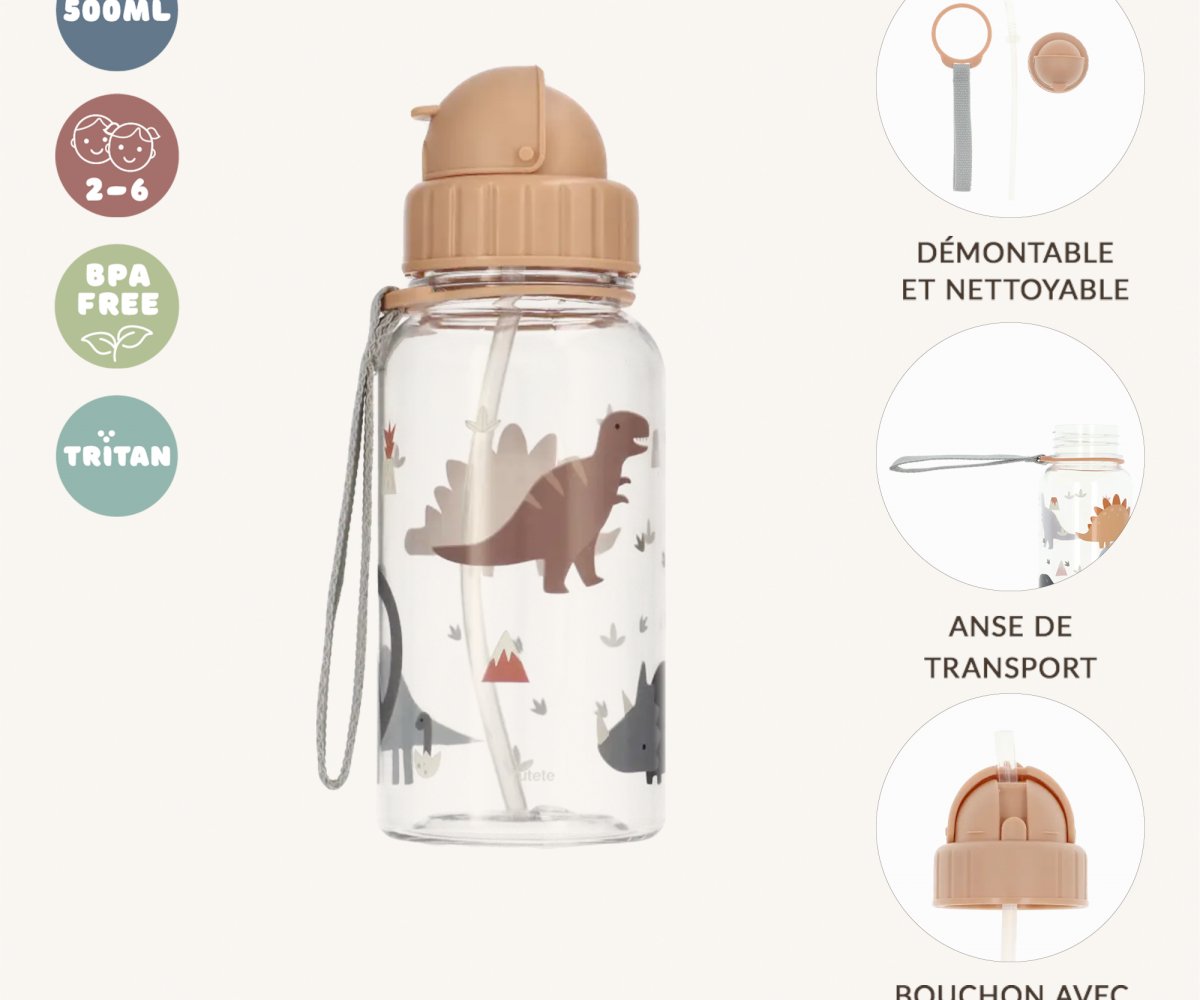 TUTETE Garrafa Tritan Dinos World 500 ml